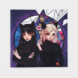 Раскраска-антистресс «Готические подружки», 21 х 21 см