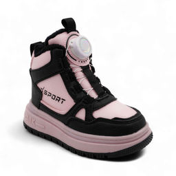 Кроссовки зимние на меху В7186-33 черно розовые - BONCY фото 6