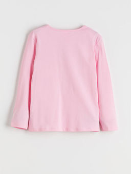 Bisiklet Yaka Los Angeles Bask?l? K?z ?ocuk Pijama ?st