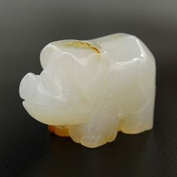 Фигурка поросенок 4,6см белый агат