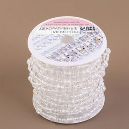 Бусы на нитях, 8 мм, 9±1 м, прозрачные