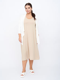 Кардиган без пуговиц KA31803WHT02