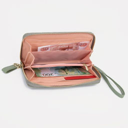 Кошелёк на молнии, цвет зелёный - Simaland фото 4