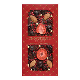 Шоколад темный с украшением МИНДАЛЬ, смородина, малина 100 гр