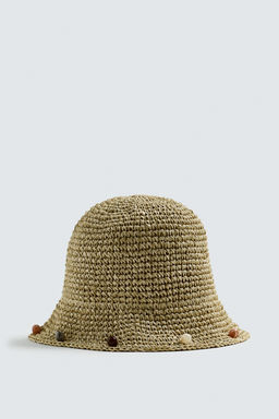CROCHET BEADED HAT - Zara фото 3
