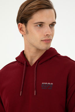 Мужской бордово-красный свитшот Неожиданная скидка в корзине - U.s. polo assn фото 2