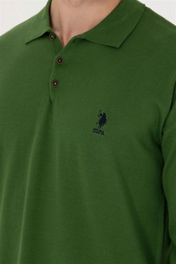 U. S. Polo Assn Мужской зеленый базовый свитер - U.s. polo assn фото 14