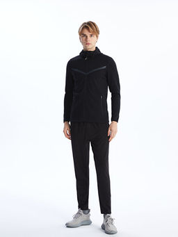 Kap??onlu Uzun Kollu Erkek Fermuarl? Sweatshirt