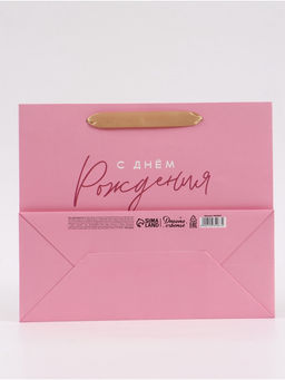 Цена за 2 шт. Пакет подарочный «С Днём рождения. Бант», 27×23×11.5 см