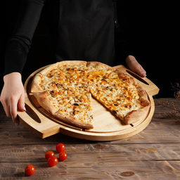 Доска для пиццы с ручками Adelica «Итальяно», 55×45×2 см, пропитано маслом, дерево берёза