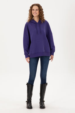 Женский фиолетовый базовый свитшот Неожиданная скидка в корзине - U.s. polo assn фото 4