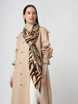 Большой, мягкий, тонкий и очень нежный двусторонний палантин с рисунком Tantino