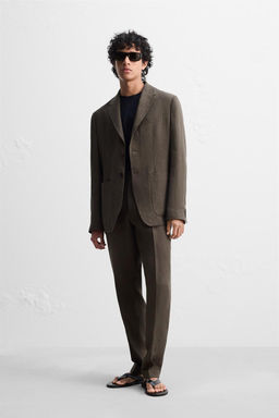 100% LINEN SUIT TROUSERS