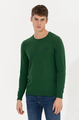 Мужской зеленый трикотажный свитер Basic - U.s. polo assn фото 15
