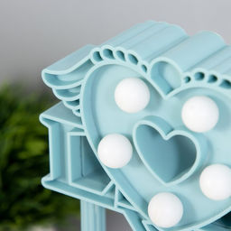 Фигурка светящаяся RISALUX «Снежный шар», музыкальный, 5×LED, от батареек 3×ААА, голубой, 6.5×11×21 см