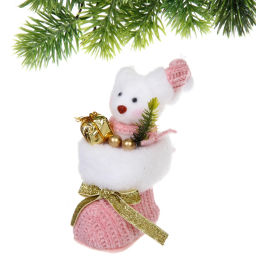 Фигурка "Медвежонок в башмачке" 12 см, Розовый