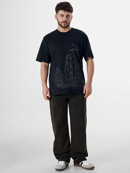 Футболка мужская черная с надписью - Mark formelle фото 3