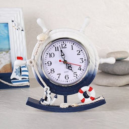 Часы настольные Штурвал 21х23 см / K904AB /уп 48/ - Галеонтрейд фото 2