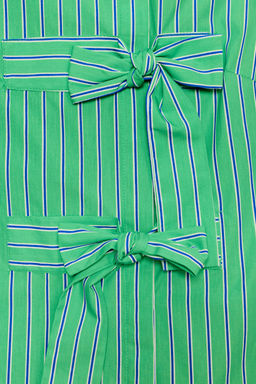 CAMISA RAYAS LAZOS MANGA SISA / Verde / Azul