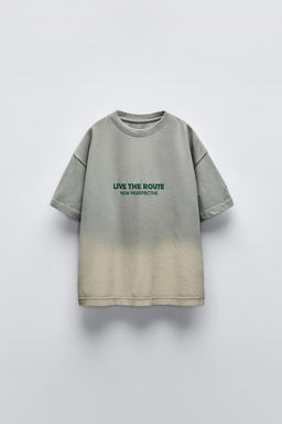 DEEP DYE SLOGAN T-SHIRT - Zara фото 2
