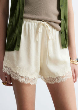 Minipantalones cortos jacquard ribete de encaje - H&m фото 4