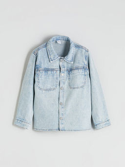 Basic Uzun Kollu Erkek ?ocuk Jean G?mlek