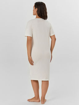 Сорочка ночная женская кремовая с принтом Dreams - Mark formelle фото 2