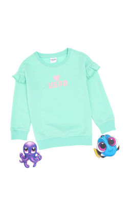 Мятный свитшот для девочки Неожиданная скидка в корзине - U.s. polo assn фото 3