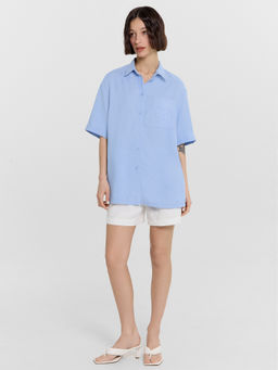 Рубашка женская голубая