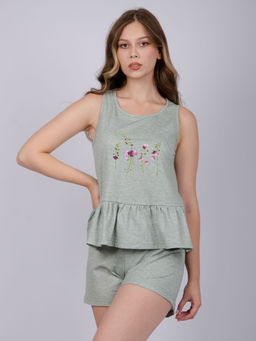 Пижама "Сирена 2" оливка, трикотаж