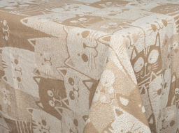 3с109.413ж2 Мир котов (лен3) Плед 208х220 см