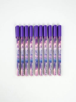 Цена за 10 шт. Ручка пластик пиши-стирай с колпачком "Мечтай", синяя паста, гелевая 0,5 мм