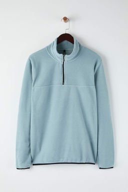 Mint Regular/Normal Kesim Dik Yaka Fermuarl? Dikis Detayl? Polar Sweatshirt TMNAW26SW00036
