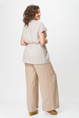 Костюм Michel Chic 1429 бежевый белый полоска фото 7