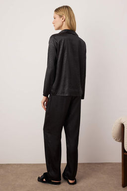 Beyaz Zebra Desenli Saten Dokuma Pijama Tak?m? THMAW24PT00001 - Trendyolmilla фото 15