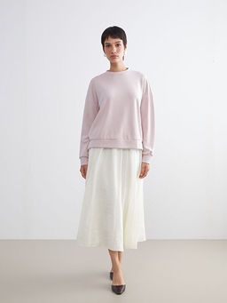 Modal Kar???ml? Oversize Kad?n Sweatshirt