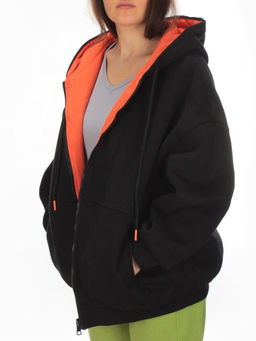 2560 BLACK Худи женское (50 гр. синтепон) - Фабричный китай фото 9