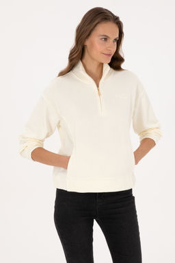 Kad_n Krem Sweatshirt