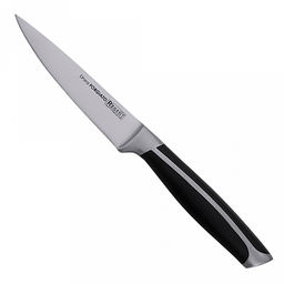 Нож для овощей Linea FORGIATO 9см из нержавеющей стали, ширина 6см, длина 20см, толщина лезвия 2,5мм, кованная ручка с АБС пластиком, ПВХ чехол-подвес, Regent (Китай)