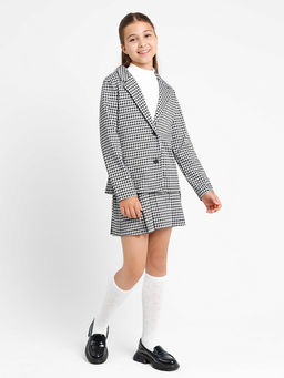 Жакет для девочек в черно-белую клетку виши - Mark formelle фото 2