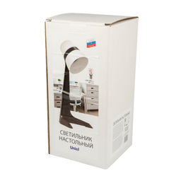 ULO-K22 D/E14/A BLACK/WHITE Светильник настольный, 40W. Цоколь E14. Механический выключатель. Черный с белым. ТМ Uniel