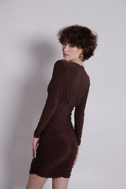 Мини-платье шоколадное - Martichelli фото 10