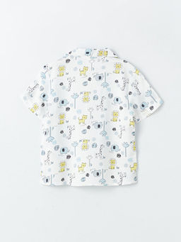 K?sa Kollu Bask?l? Erkek Bebek G?mlek