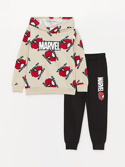 Spiderman Bask?l? Erkek ?ocuk Hoodie ve E?ofman Alt?