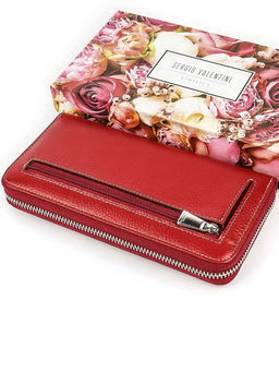 Женский кожаный кошелек на молнии Sergio Valentini СВ 8086-2023/А  фото 4