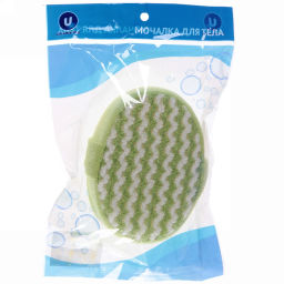 Цена за 3 шт. Мочалка для лица и тела "Ultramarine - Парадиз", мягкая, цвет микс, 15*10*5см (зип пакет и наклейка Ultramarine)