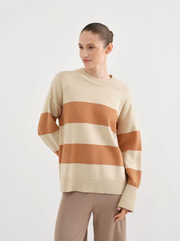 Conso/KJL 230606 - light beige/camel Джемпер женский