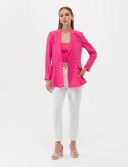 Pembe Kruvaze Slim Fit Ceket - Pierre cardin фото 4
