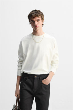 MEDIUM WEIGHT LONG SLEEVE T-SHIRT - Zara фото 2