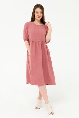 Платье со сборкой брусника - Odis фото 3